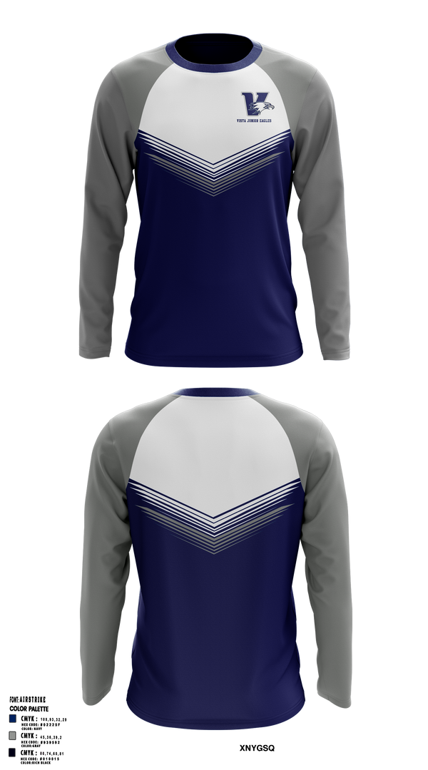 Vista Junior Eagles 88108764 Long Sleeve Performance Shirt 1