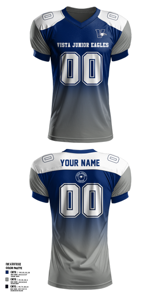 Vista Junior Eagles 88108764 Football Jersey - 1