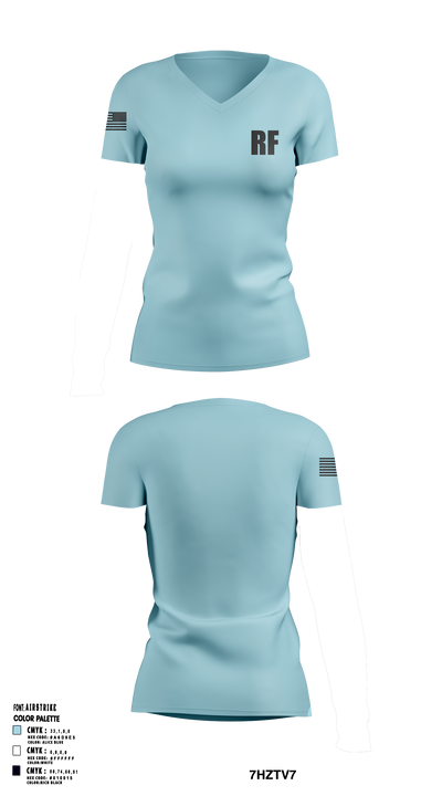 RF 5598796 Women's Short Sleeve V-neck Shirt - 1