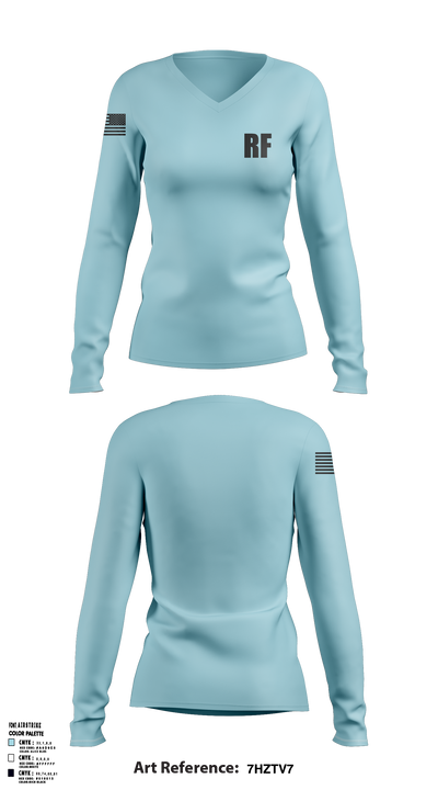 RF 5598796 Women's Long Sleeve V-neck Shirt - 1