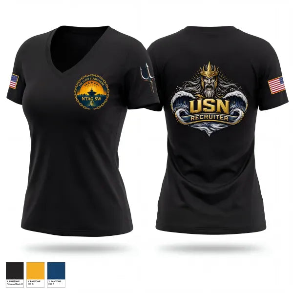 Womens Short Sleeve Vneck Shirt, NTAG SW, Navy, Teamtime, Team time, sublimation, custom sports apparel, team uniforms, spirit wear, spiritwear, sports uniforms, custom shirts, team store, custom team store, fundraiser sports, apparel fundraiser