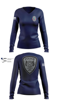 Bradenton Police HNT 75386069 Women's Long Sleeve V-neck Shirt - 100