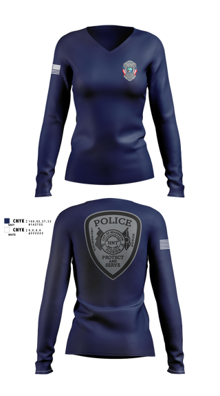 Womens Long Sleeve Vneck Shirt, Bradenton Police HNT, , Teamtime, Team time, sublimation, custom sports apparel, team uniforms, spirit wear, spiritwear, sports uniforms, custom shirts, team store, custom team store, fundraiser sports, apparel fundraiser