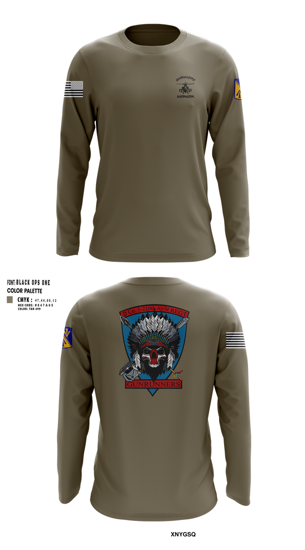 B Company, 1-210th Aviation Regt 56146981 Long Sleeve Performance Shirt 6