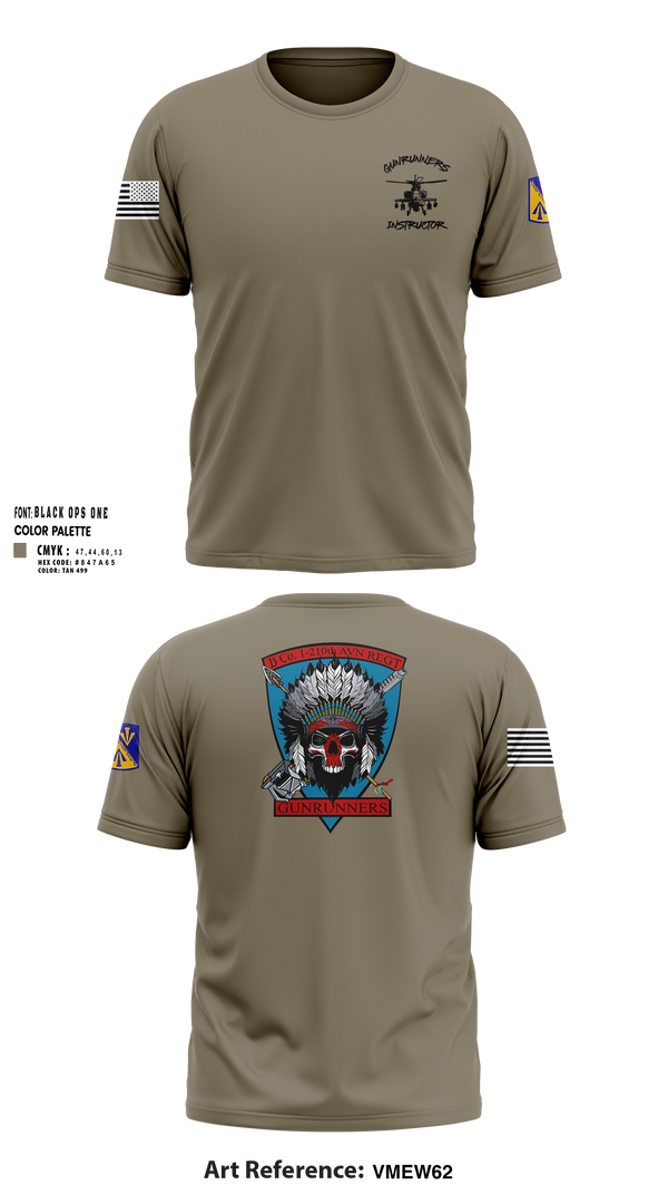 B Company, 1-210th Aviation Regt 56146981 Short Sleeve Performance Shirt - 6