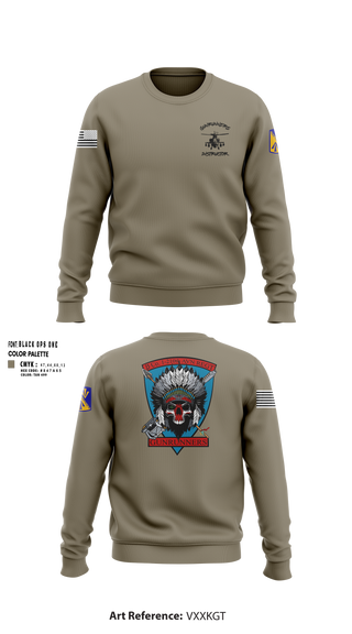 B Company, 1-210th Aviation Regt 56146981 Crew Neck Sweatshirt - 6