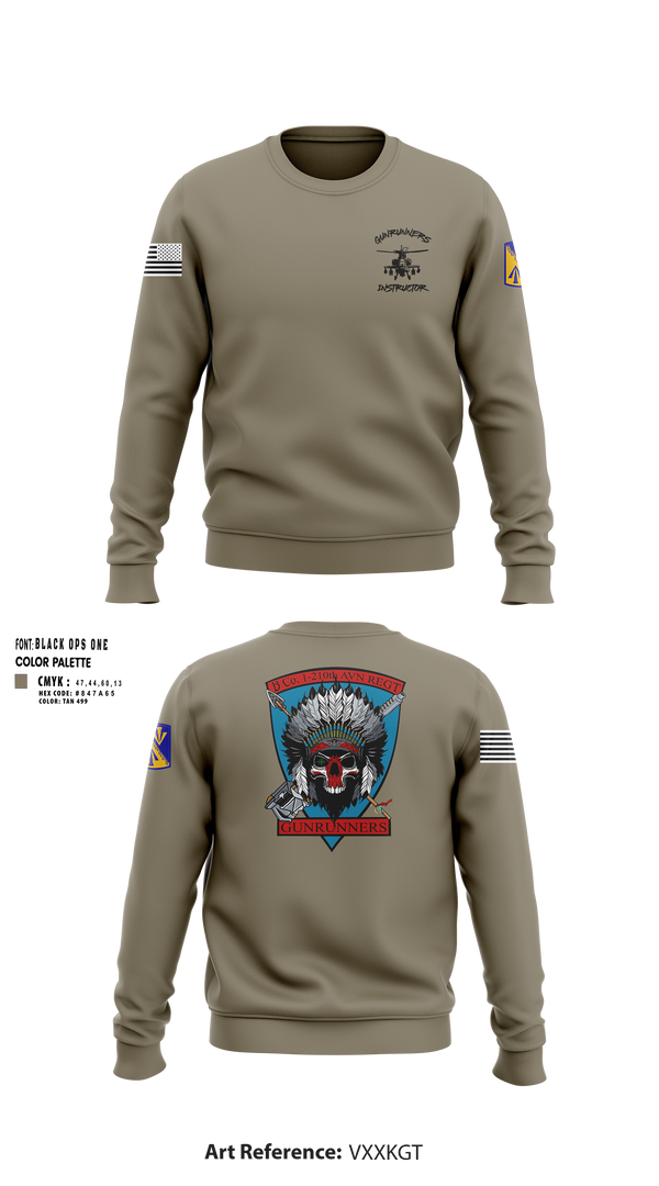 B Company, 1-210th Aviation Regt 56146981 Crew Neck Sweatshirt - 6