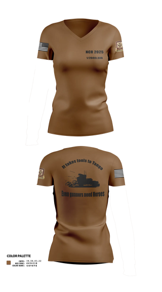 1/204th ADA 3113365 Women's Short Sleeve V-neck Shirt - 20