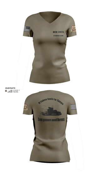 1/204th ADA 3113365 Women's Short Sleeve V-neck Shirt - 21