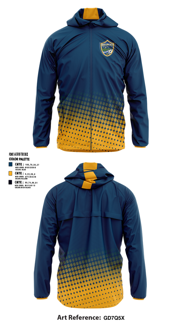 South Lake Tahoe AYSO Region 282 86918332 Windbreaker - 1