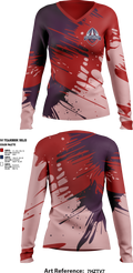 Grand Valley Youth Football 97329751 Women's Long Sleeve V-neck Shirt - 1