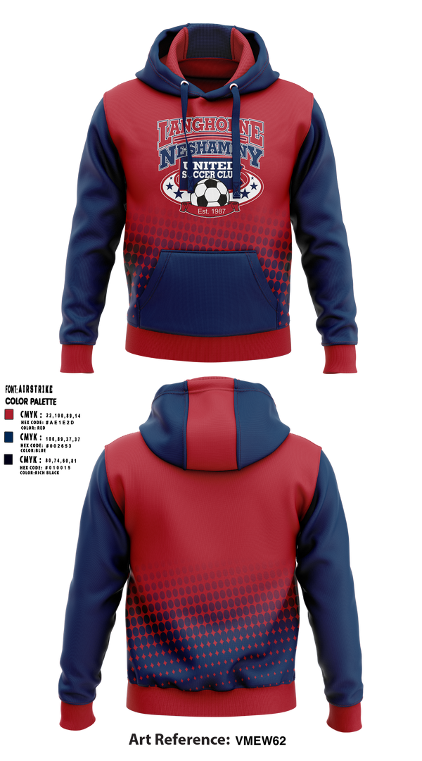 Langhorne Neshaminy United Soccer Club 57923086 Hoodie - 1