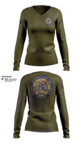 Lauderdale County Emergency Management Homeland Securtiy Women's Long Sleeve V-neck Shirt - 11