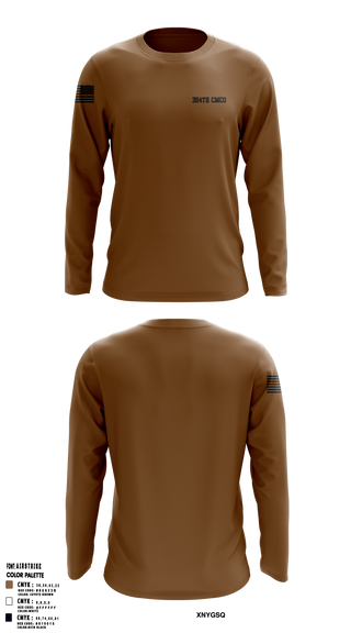 354th CMCO 72084124 Long Sleeve Performance Shirt 1