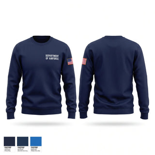 Crew Neck Sweatshirt, DEPARTMENT OF AIRFORCE, Police, Teamtime, Team time, sublimation, custom sports apparel, team uniforms, spirit wear, spiritwear, sports uniforms, custom shirts, team store, custom team store, fundraiser sports, apparel fundraiser