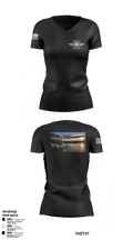 Modesto Police Department Air Support Unit 72124491 Women's Short Sleeve V-neck Shirt - 1