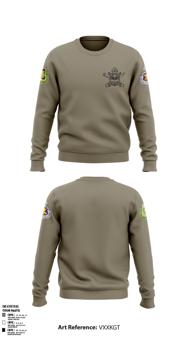 4th/104th BN (CA/PO) 7380170 Crew Neck Sweatshirt - 2