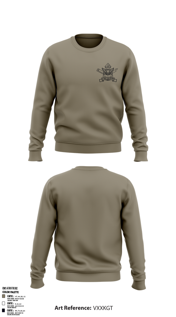 4th/104th BN (CA/PO) 7380170 Crew Neck Sweatshirt - 4