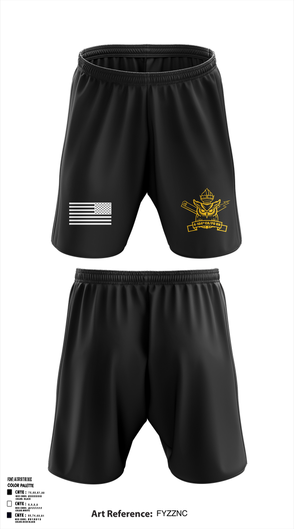 4th/104th BN (CA/PO) 7380170 Athletic Shorts With Pockets - 1