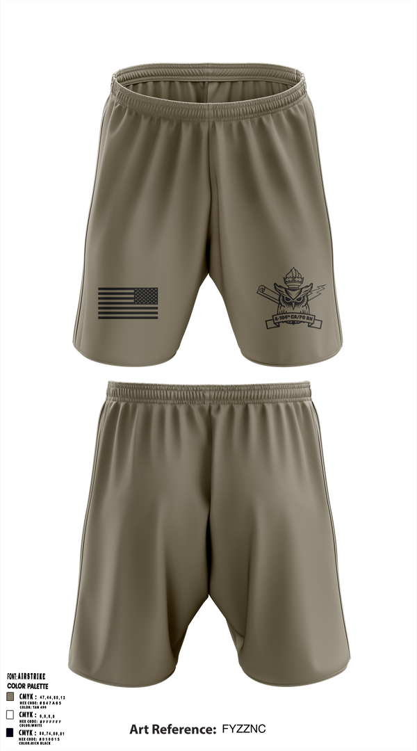 4th/104th BN (CA/PO) 7380170 Athletic Shorts With Pockets - 2