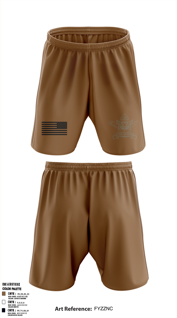 4th/104th BN (CA/PO) 7380170 Athletic Shorts With Pockets - 6