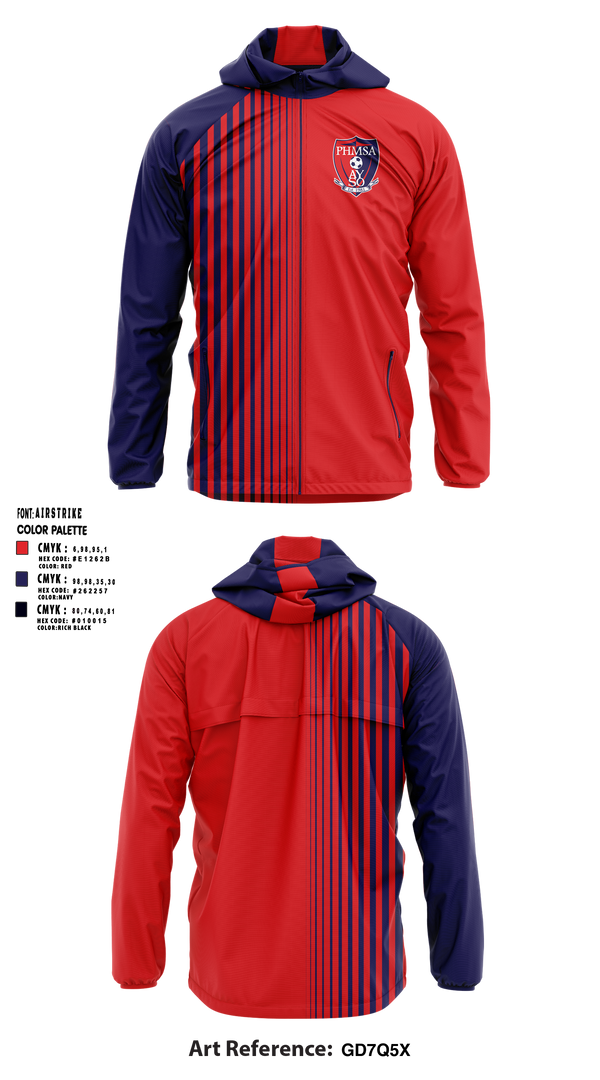 Pleasant Hill Martinez Soccer Association 68126341 Windbreaker - 1