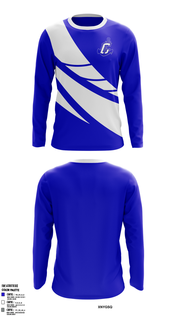 Cumberland Jr. Clippers Football & Cheer 71930155 Long Sleeve Performance Shirt 2