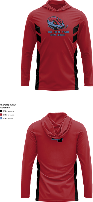JROTC Long Sleeve Performance Shirt with hood - 1