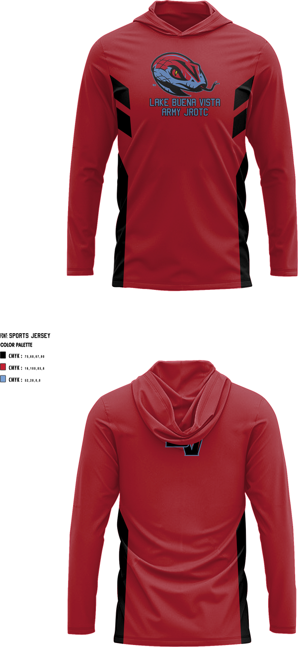 JROTC Long Sleeve Performance Shirt with hood - 1