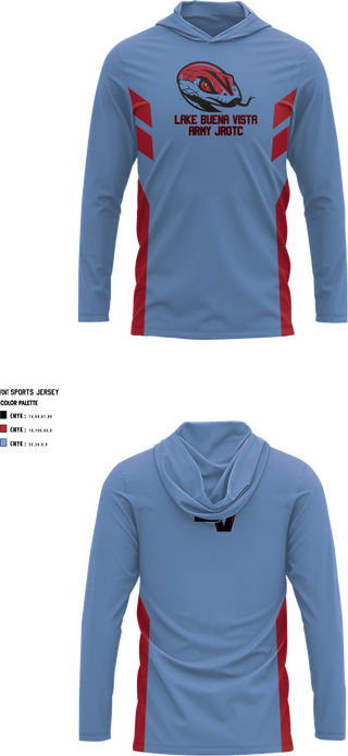 JROTC Long Sleeve Performance Shirt with hood - 2