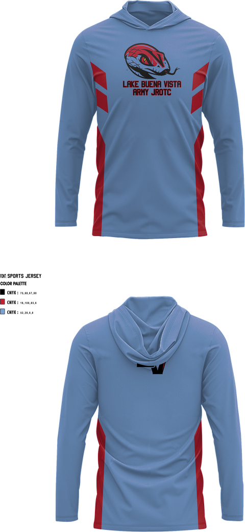 JROTC Long Sleeve Performance Shirt with hood - 2