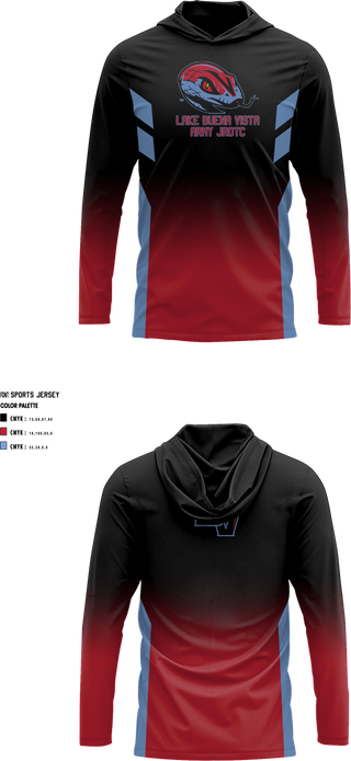 JROTC Long Sleeve Performance Shirt with hood - 3