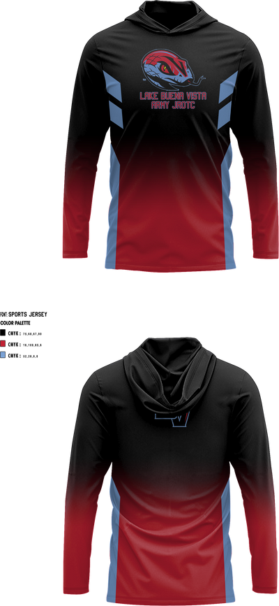 JROTC Long Sleeve Performance Shirt with hood - 3