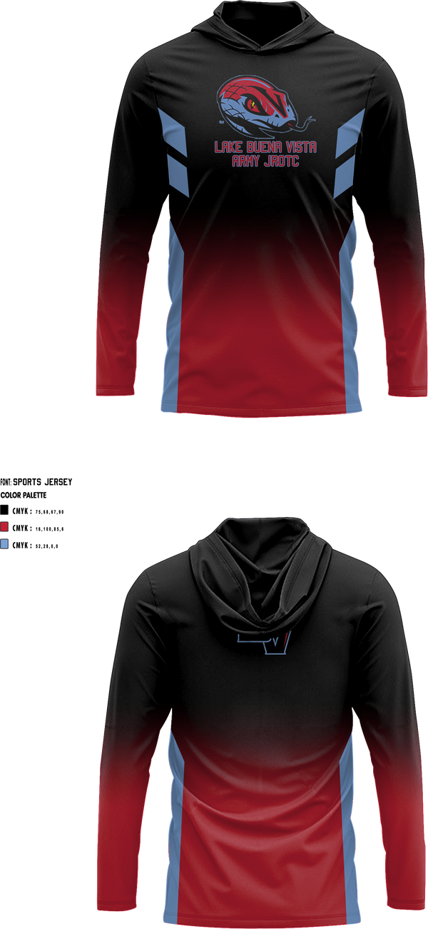JROTC Long Sleeve Performance Shirt with hood - 3