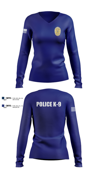 Womens Long Sleeve Vneck Shirt, Key West Police Department, , Teamtime, Team time, sublimation, custom sports apparel, team uniforms, spirit wear, spiritwear, sports uniforms, custom shirts, team store, custom team store, fundraiser sports, apparel fundraiser