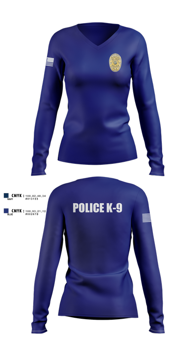 Key West Police Department 73873971 Women's Long Sleeve V-neck Shirt - 1