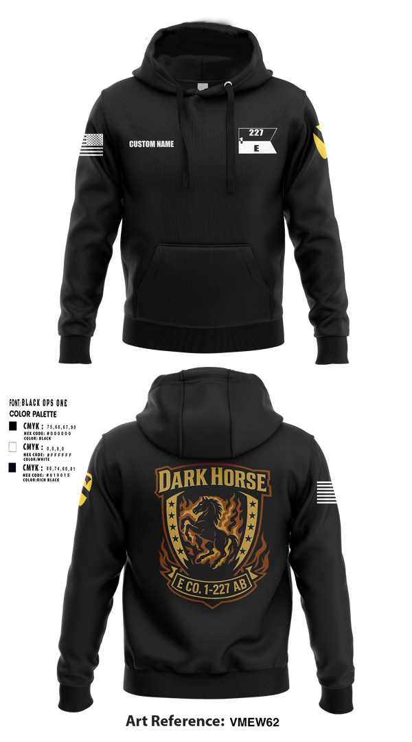 Echo Company, 1-227 AB, 1ACB, 1CD 36201822 Hoodie -4