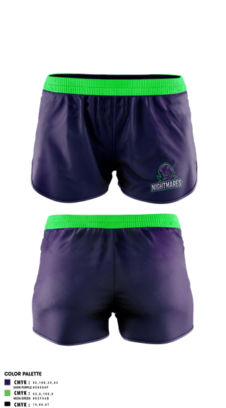 Womens Shorts, Santa Nella Nightmares, Softball, Teamtime, Team time, sublimation, custom sports apparel, team uniforms, spirit wear, spiritwear, sports uniforms, custom shirts, team store, custom team store, fundraiser sports, apparel fundraiser