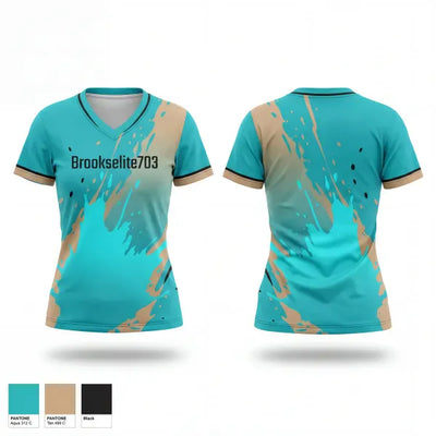 Brookselite703 44482797 Women's Short Sleeve V-neck Shirt - 1