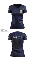 LACY LAKEVIEW POLICE  Women's Short Sleeve V-neck Shirt - 4