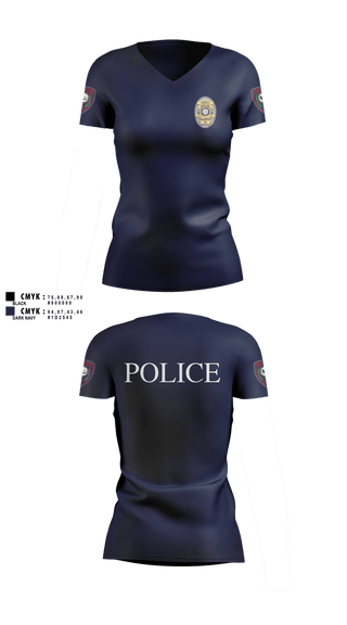 Womens Short Sleeve Vneck Shirt, LACY LAKEVIEW POLICE, Police, Teamtime, Team time, sublimation, custom sports apparel, team uniforms, spirit wear, spiritwear, sports uniforms, custom shirts, team store, custom team store, fundraiser sports, apparel fundraiser