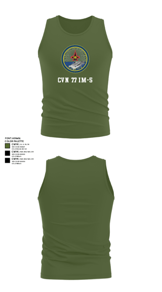 Tank Top, Cvn 77 IM-5, Navy, Teamtime, Team time, sublimation, custom sports apparel, team uniforms, spirit wear, spiritwear, sports uniforms, custom shirts, team store, custom team store, fundraiser sports, apparel fundraiser