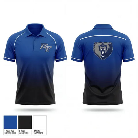 Short Sleeve Performance Polo, Bears, Baseball, Teamtime, Team time, sublimation, custom sports apparel, team uniforms, spirit wear, spiritwear, sports uniforms, custom shirts, team store, custom team store, fundraiser sports, apparel fundraiser