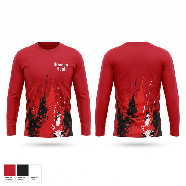 Long Sleeve Performance Shirt, Hoosier Heat, Softball, Teamtime, Team time, sublimation, custom sports apparel, team uniforms, spirit wear, spiritwear, sports uniforms, custom shirts, team store, custom team store, fundraiser sports, apparel fundraiser