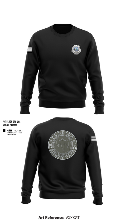Florida Highway Patrol 5155523 Crew Neck Sweatshirt - 100