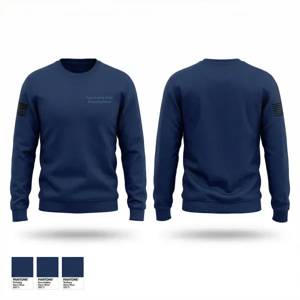 Crew Neck Sweatshirt, San Leon Fire Department, Fire Department, Teamtime, Team time, sublimation, custom sports apparel, team uniforms, spirit wear, spiritwear, sports uniforms, custom shirts, team store, custom team store, fundraiser sports, apparel fundraiser