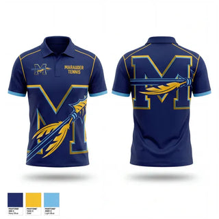 Short Sleeve Performance Polo, Monache High School Tennis, Tennis, Teamtime, Team time, sublimation, custom sports apparel, team uniforms, spirit wear, spiritwear, sports uniforms, custom shirts, team store, custom team store, fundraiser sports, apparel fundraiser