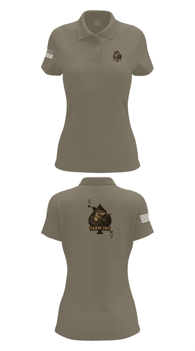 MESG1 TEAM 707 61403527 Women's Short Sleeve Performance Polo  - 71