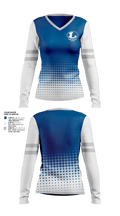 Lampasas Badgers BBYL 83590914 Women's Long Sleeve V-neck Shirt - 2