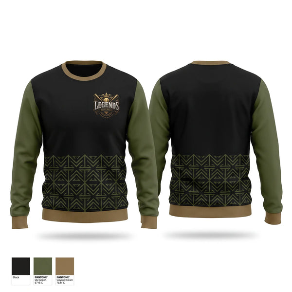 Crew Neck Sweatshirt, Legends, Baseball, Teamtime, Team time, sublimation, custom sports apparel, team uniforms, spirit wear, spiritwear, sports uniforms, custom shirts, team store, custom team store, fundraiser sports, apparel fundraiser